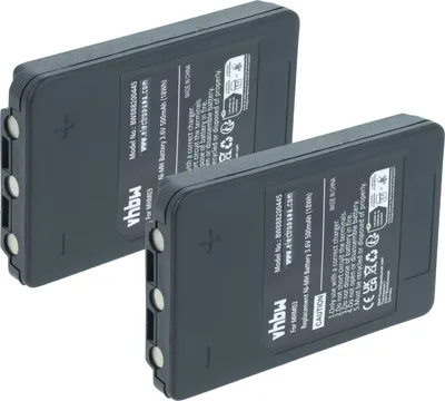 Produktbild von vhbw 2x Akku kompatibel mit Autec LK NEO Industrie-Funkfernsteuerung Fernbedienung (500 mAh, 3,6 V, NiMH) - Schwarz
