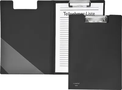 Produktbild von Klemmbrettmappe A4 PP schwarz Packung mit 10 Stück