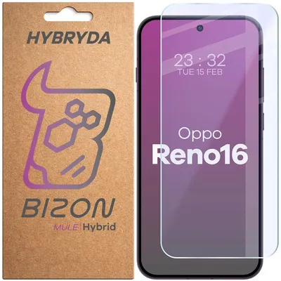 Produktbild von Flexibles Hybridglas für OPPO Reno16, Bizon Hybrid Mule