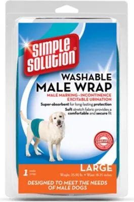 Produktbild von Simple Solution waschbare Hunde Windeln für Rüden, L