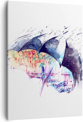 Produktbild von Bild auf Leinwand - Leinwandbild - Einteilig - Regenschirm Regen Regentropfen nass - 50x70cm - Wand Bild - Wandbilder - Leinwanddruck - Wanddekoration - Leinwand bilder - Wandbild - PA50x70-3063