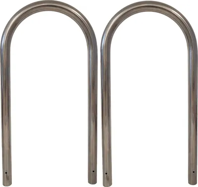 Produktbild von 2 x Fahrradanlehnbügel 115 x 58 cm Edelstahl Ø 60 mm Einbetonieren Fahrradständer Parker Typ U