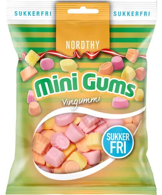 Immagine prodotto di Nordthy Mini Gums Vingummi senza zucchero 65 g