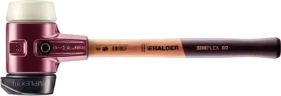 Produktbild von HALDER SIMPLEX Schonhammer Ø 80 mm Gummi / Nylon mit Standfuß und Termpergussgehäuse