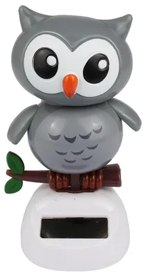Produktbild von Wackelfigur Solar - Eule - grau