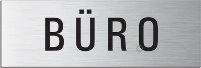 Produktbild von Schild - Büro | Türschild 240 x 80 mm Aluminium selbstklebend