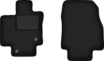 Image de Tapis de sol avant velours sur-mesure pour Toyota Highlander IV (2021-, SUV) noir, jeu 2 pièces, fixations - STANDRAD