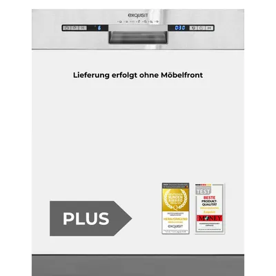 A white background with a dishwasher control panel and marketing text.