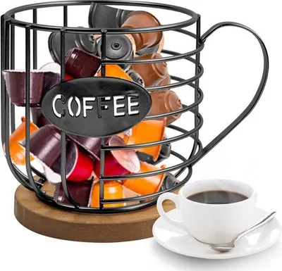 Produktbild von Kaffeezubehör, schwarze Kapselbox, Küchenorganizer