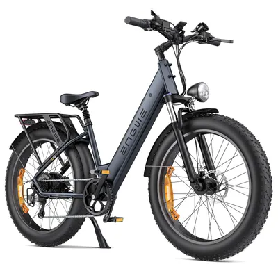 Image de Vélo électrique E26 ST pour adultes, moteur de 250 W, batterie 48 V - 16 Ah, vélo électrique avec pneus tout-terrain de 26 pouces. Vitesse maximale : 25 km/h