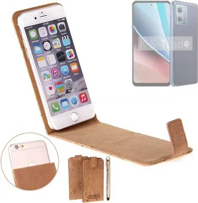 Produktbild von K-S-Trade Handyhülle kompatibel mit Motorola Moto G Stylus (2023) Kork Hülle Flipstyle Case Schutzhülle Kork Case Hülle Flip cover Klapphülle