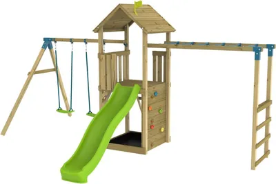 Obrázek produktu pro TP Toys Mrakodrap 3 zahradní věž se skluzavkou a houpačkou