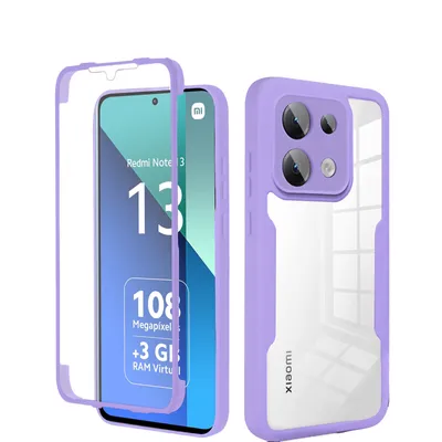 Produktbild von 360° Grad Hülle Xiaomi Redmi Note 13 4G vollschutz Integriertem Displayschutz Lila