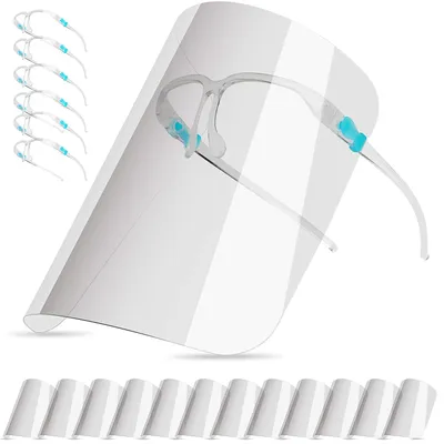 Image de Visage transparent, avec monture de lunettes, pour adultes et enfants, réutilisable