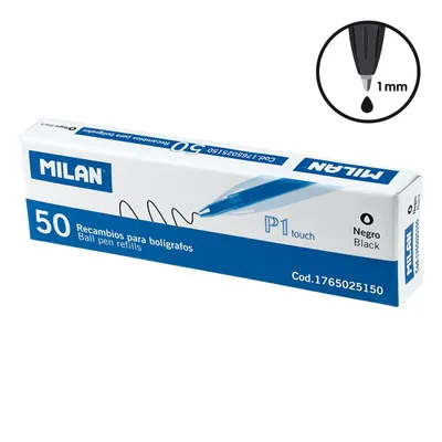 Zdjęcie produktu dla Wkłady do długopisu P1 czarne, op. 50 szt.