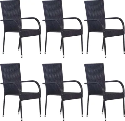 Immagine prodotto di Sedie da giardino sedia impilabile in poly rattan sedia da giardino