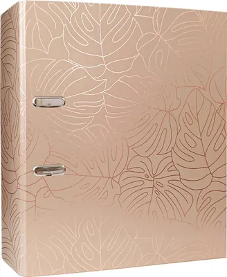 Immagine prodotto di Interdruk DIN A4 75 mm - Design metallizzato di alta qualità - Monstera oro rosa