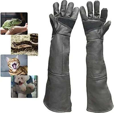 Produktbild von Antibiss-Handschuhe für den Umgang mit Tieren, FIPASEN, 60 cm, Schutzhandschuhe für Schweißen, Gartenarbeit und den Umgang mit Tieren