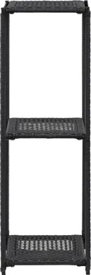 Produktbild von vidaXL Regal Schwarz 30x30x90 cm Poly Rattan