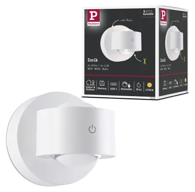 Zdjęcie produktu dla Lampa ścienna LED Paulmann Zorik z akumulatorem