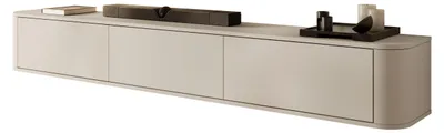 Produktbild von MIRJAN24 TV-Lowboard Hange, Stilvoll Wohnzimmer, Lowboard mit drei Drehtüren (Farbe: Cashmere)