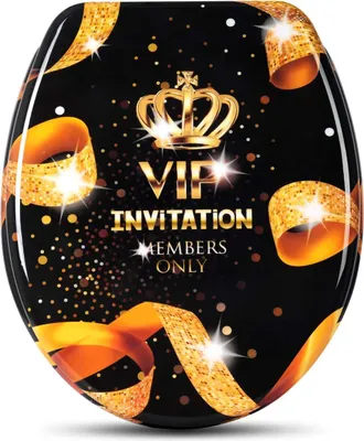 Produktbild von WOLTU WC Deckel mit Absenkautomatik, Duroplast, Softclose Scharnier, Antibakteriell, Toilettendeckel, Klodeckel Gold VIP