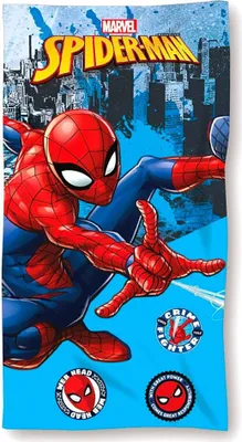 Image de Serviette de plage pour enfants en coton 70x140 Spiderman