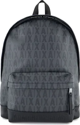 Obrázok produktu pre Čierno-šedý batoh Armani Exchange s jazykovou potlačou