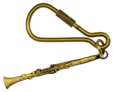Immagine prodotto di Portachiavi artigianale a forma di clarinetto