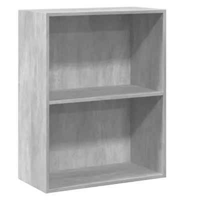 Produktbild von vidaXL Bücherregal 2 Fächer Betongrau 60x30x76,5 cm Holzwerkstoff