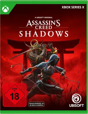 Cover art for the video game Assassin's Creed Shadows, featuring two characters in combat.