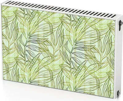 Produktbild von Palmblätterblätter – Magnetische Heizkörperabdeckung – 90x60 cm – Magnet Heizkörperabdeckung – 3D Würfel – Heizkörperverkleidung – Magnetische Wandverkleidung – Wetterfest