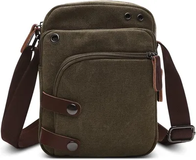 Image de Sac bandoulière pour homme, léger, vert, taille L, idéal pour le travail et les voyages