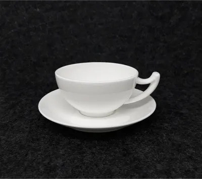 Produktbild von 4er Set Tassen mit Untertasse Epsilon 180ml weiß Porzellan TeaLogic