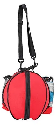 Productafbeelding van Voetbaltas Basketbaltas - Sportbal Drager - Ballen Vervoeren - Slijtvast Oxford Doek - 37 cm - Rood