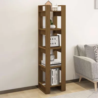 Produktbild von The Living Store Bücherregal/Raumteiler Honigbraun 41x35x160cm Massivholz Kiefer