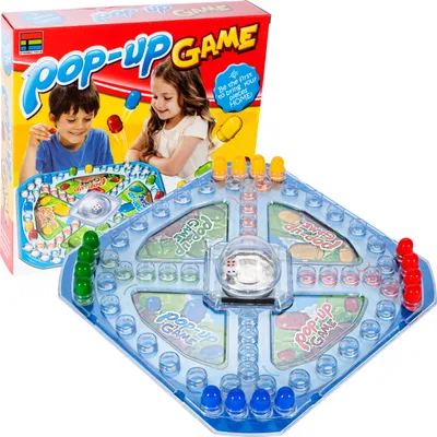 A Pop-Up Game board game and its packaging are displayed against a white background.