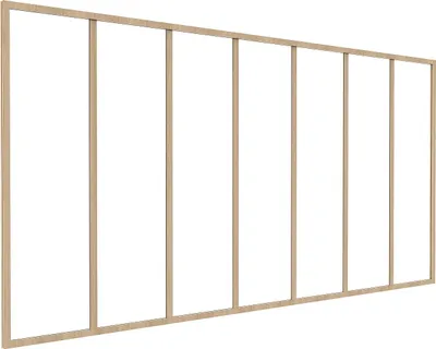 Produktbild von Verglaste Industriewand aus pulverbeschichtetem Aluminium - 210 x 105 cm - Natürliches Licht - BAYVIEW