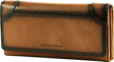 Produktbild von bruno banani Leder Geldbörse Wallet with Flap Cognac braun