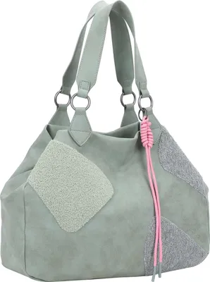 Produktbild von Fritzi aus Preußen Shopper Schultertasche Izzy Medium Limited Happy Flocked Soft Salbei hellgrün