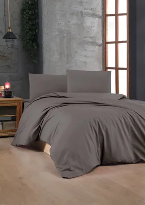 Produktbild von L'Essentiel Linge de Maison, Anthracite, Bettwäsche-Set, Anthrazit, 100 % BAUMWOLLE RANFORCE, 140 x 200 cm
