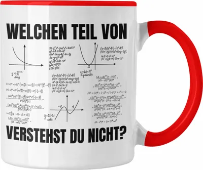 Produktbild von Trendation - Welchen Teil von Verstehst du Nicht Tasse Mathematiker Geschenkidee Physiker Studenten (Rot)