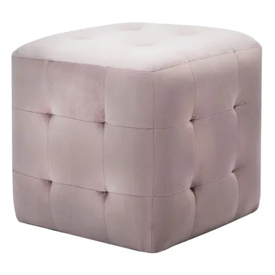 Produktbild von vidaXL Pouf 2 Stk. Rosa 30x30x30 cm Samtstoff