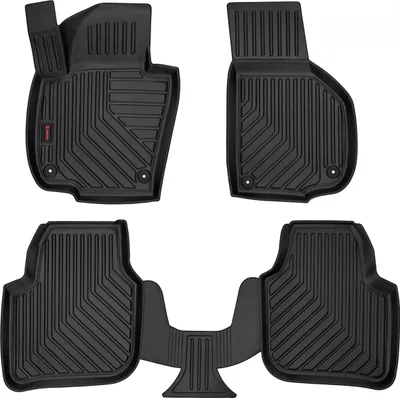 Produktbild von 3D Gummimatten passend für Skoda Superb II limousine, kombi (2008-2015) – Schwarz, hoher Rand, 4-tlg Set