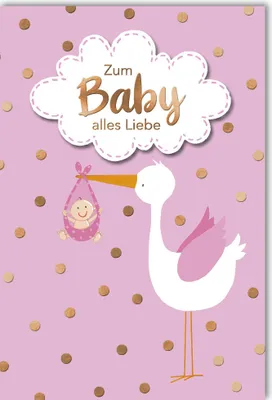 Produktbild von Geburt – Baby – Freudiges Ereignis - Karte mit Umschlag - Zum Baby all