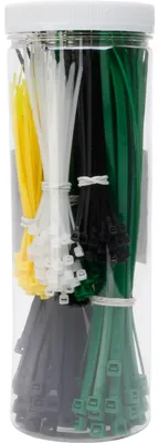 Produktbild von Kopp 324601099, Kabelmanagement-Set, Polyamid, Schwarz, Grün, Weiß, -40 - 85 °C, 200 mm, 300 Stück(e)