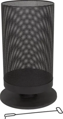 Obrázek produktu pro Sud na oheň BBQ Collection s ochranným košem proti jiskrám 44,5 x 72,5 cm - terasová kamna s pohrabáčem - venkovní ohniště pro zahradu a terasu - uhlíková ocel