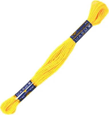1 Docke Stickgarn 2g / Sticktwist 100 % Baumwolle Stickerei zitronengelb