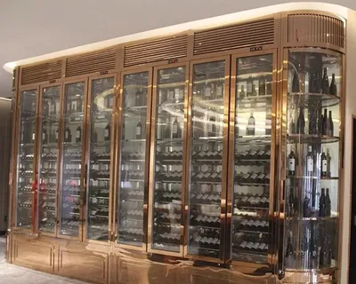 Image de Armoire à vin Vitrine Casier à vin Armoire en verre Réfrigérateur à vin Casier à bouteilles