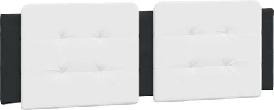 Imagen del producto de vidaXL Cojín para cabecero "Zadar", blanco y , 160 cm, de cuero sintético